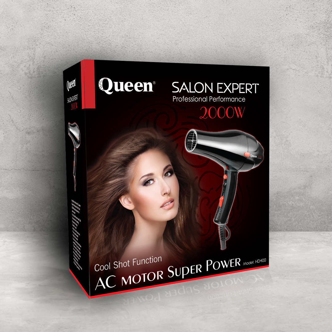  سشوار کوئین مدل HD400 ( 2000 وات)