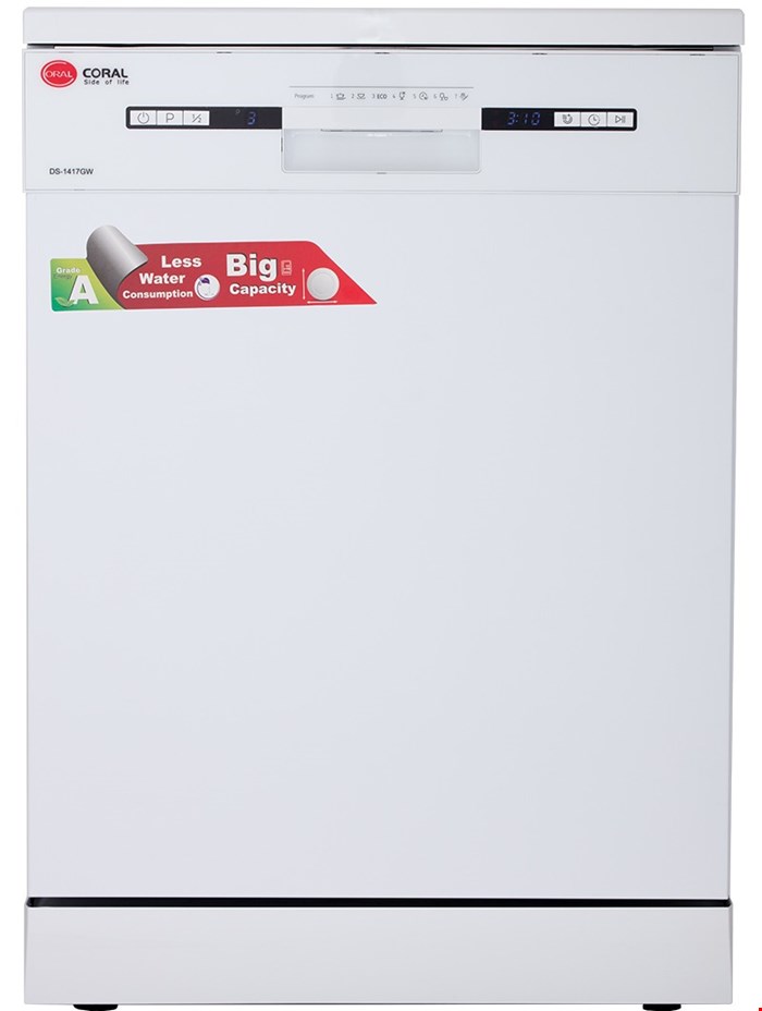 ماشین ظرفشویی 14 نفره کرال مدل DS-1417 (نقره ای ) 